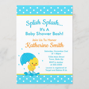 Baby shower canard Invitation bébé canard garçon