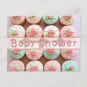 Baby shower - carte postale de petits gâteaux