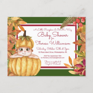 Baby shower Carte postale Petite invitation Citr