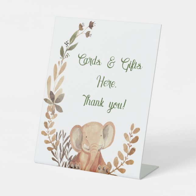 Baby shower cartes & cadeaux ici signe (Recto)