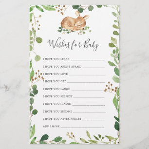 Baby shower Cerf Voeux Pour Bébé