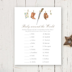 Baby shower chasseur - Bébé autour du monde jeu