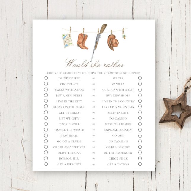 baby shower chasseur Préfèrerait-elle (Créateur téléchargé)