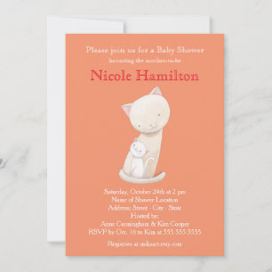 Baby shower chat Invitation Maman Baby Chat Invita