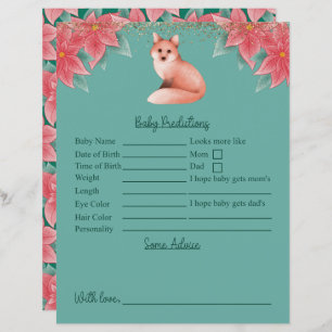 Baby shower Christmas Fox Prédictions Et Conseils