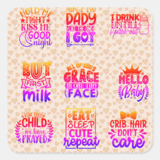 Baby shower Citations Sticker Vinyl