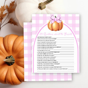 baby shower citrouille - 20 Questions sur les pare