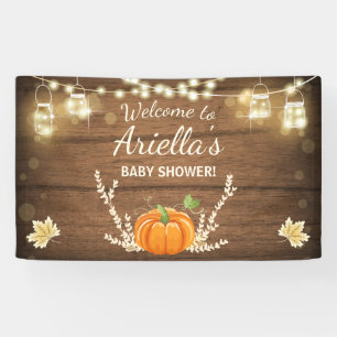 Baby shower citrouille Bannière de fond Automne Au