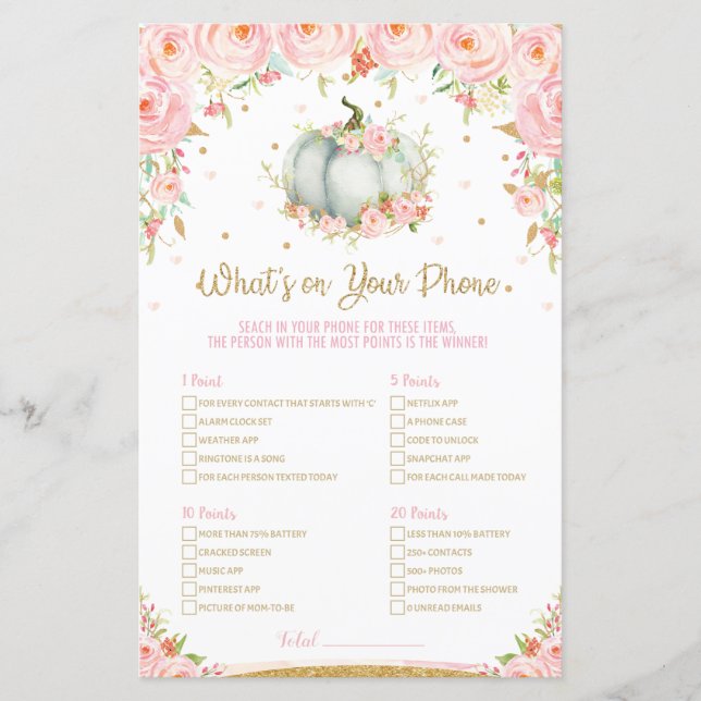 Baby shower citrouille Ce qui se passe sur votre j (Devant)