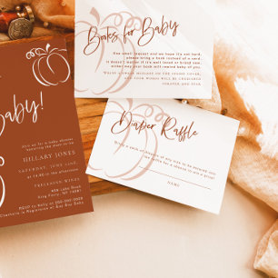 Baby shower Citrouille de la carte à pain Terracot