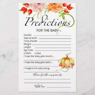 Baby shower citrouille de la carte de conseil Baby
