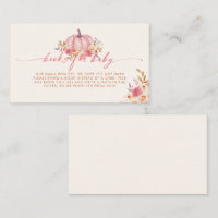 Baby shower citrouille Demande de carte de boîtier