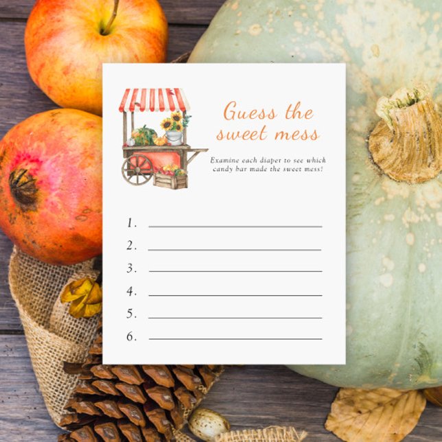 Baby shower citrouille - Devinez le doux désordre  (Créateur téléchargé)