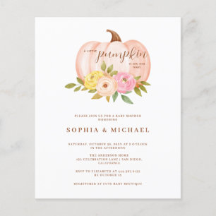 Baby shower Citrouille Floral Couples Budget