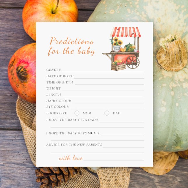 baby shower citrouille Prédictions et conseils béb (Créateur téléchargé)