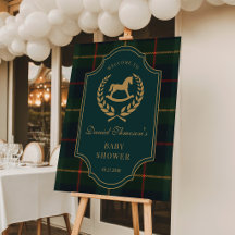 Baby shower classique vintage cheval de polo