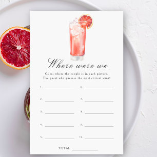 Baby shower cocktail - Où étions-nous jeu