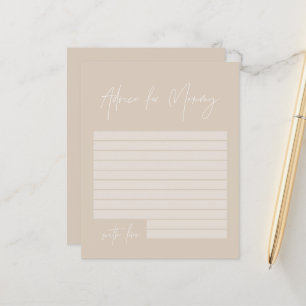 Baby shower conseil pour maman moderne beige natur