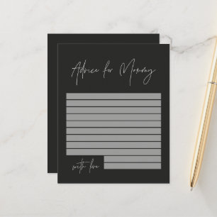 Baby shower conseil pour maman moderne design noir