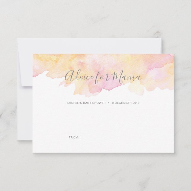 Baby shower couleur rose pour cartes Mama (Devant)