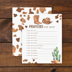 Baby-shower cow-boy - Jeu de fête prières pour b