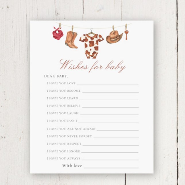 Baby shower cow-boy - vœux pour bébé (Créateur téléchargé)