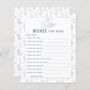 Baby shower Cowboy - Partie voeux pour bébé