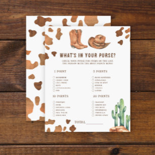 Baby Shower Cowboy - Qu'est-ce qu'il y a dans votr