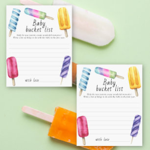 Baby shower crème glacée - Baby bucket list jeu