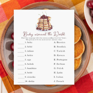 Baby shower crêpes - Jeu bébé autour du monde