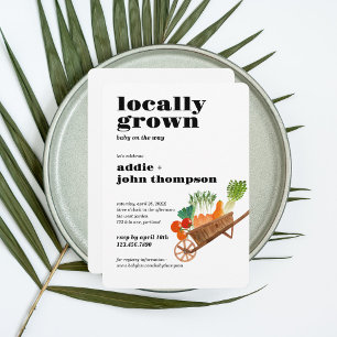 Baby shower cultivé localement   INVITATION   Mini