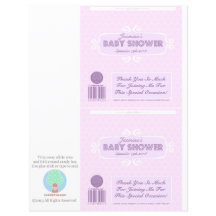 Baby shower Custom Candy Bar Wrappers rose