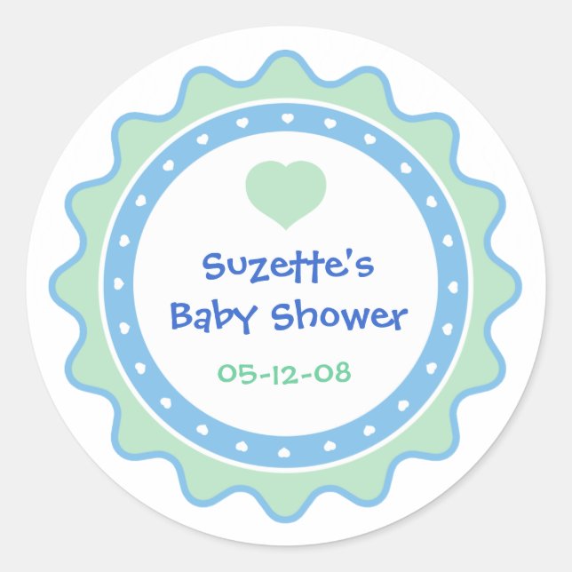 Baby shower Cutietoots Favoriser Sticker (Devant)