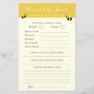 Baby shower d'abeille jaune mignon Conseils et pré