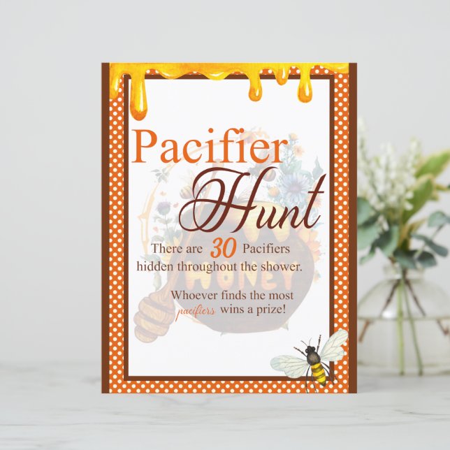Baby shower d'abeille sucrée Jeu de chasse pacifiq (Debout devant)