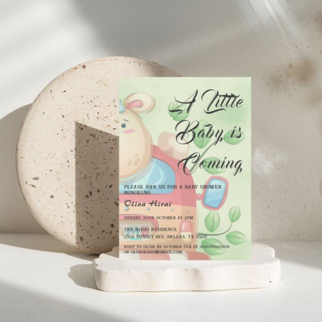 Baby shower d'agneau pour bébés mignon Invitation (Créateur téléchargé)