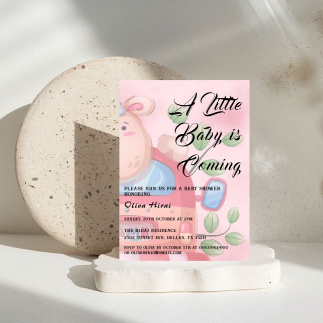 Baby shower d'agneau pour bébés mignon Invitation (Créateur téléchargé)