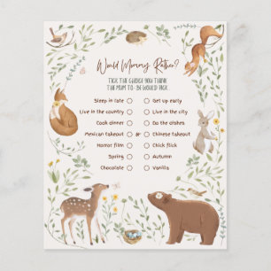Baby shower d'amis de la forêt