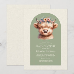 Baby shower d'arc de vache de Highland