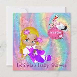 Baby shower d'arcs-en-ciel colorés Invitation