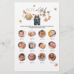 Baby shower d'automne citrouille Jeu garçon ou fil