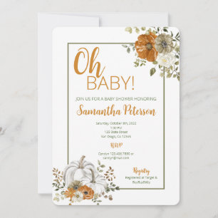 Baby shower d'automne Invitation Couleurs d'automn