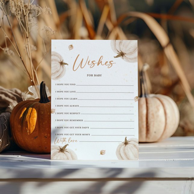 Baby shower D'Automne Voeux Pour Carte Bébé (Créateur téléchargé)