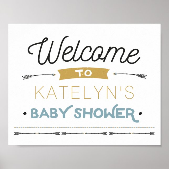 Baby shower d'aventure Affiche de bienvenue (Devant)