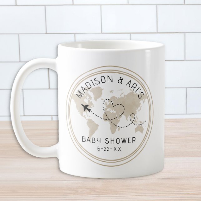 Baby shower d'aventure café Mug (Baby Shower Mug Favor or Party Games Gift)