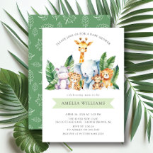 Baby shower d'aventure Safari Invitation