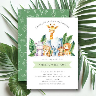 Baby shower d'aventure Safari Invitation