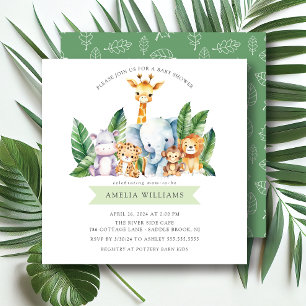 Baby shower d'aventure Safari Invitation