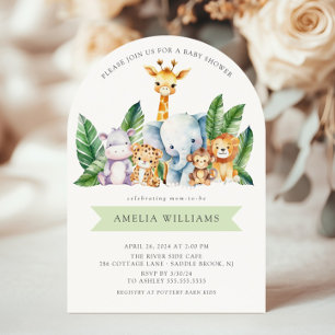 Baby shower d'aventure Safari Invitation