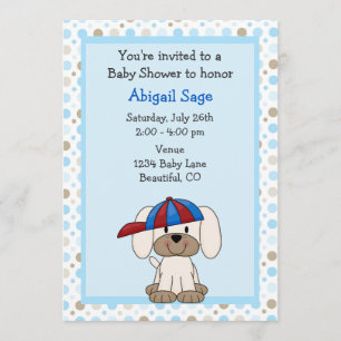 Baby shower de baseball de puppy Invitation pour l